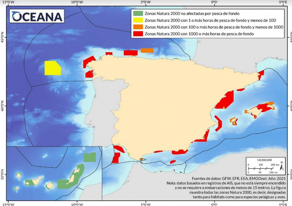 El arrastre se ceba con las áreas marinas protegidas españolas: se pesca nueve veces más intensamente en ellas que en el resto del mar