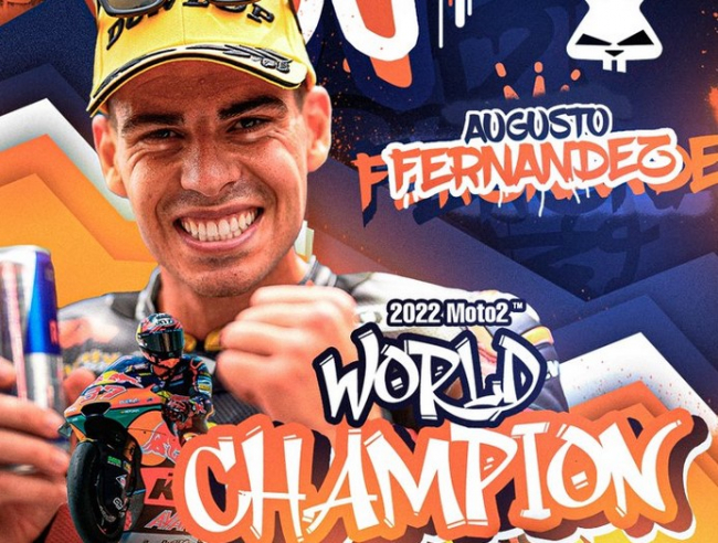 Augusto Fernández es Campeón del Mundo de Moto2