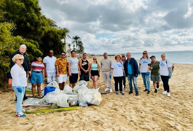 Limpieza de la playa de Can Pere Antoni