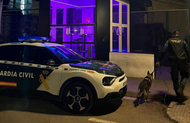 La Guardia Civil ha inspeccionado locales de ocio nocturno en el Llevant de Mallorca