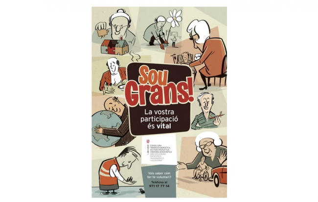 La campaña «Sou grans» pone en valor el voluntariado a edades maduras