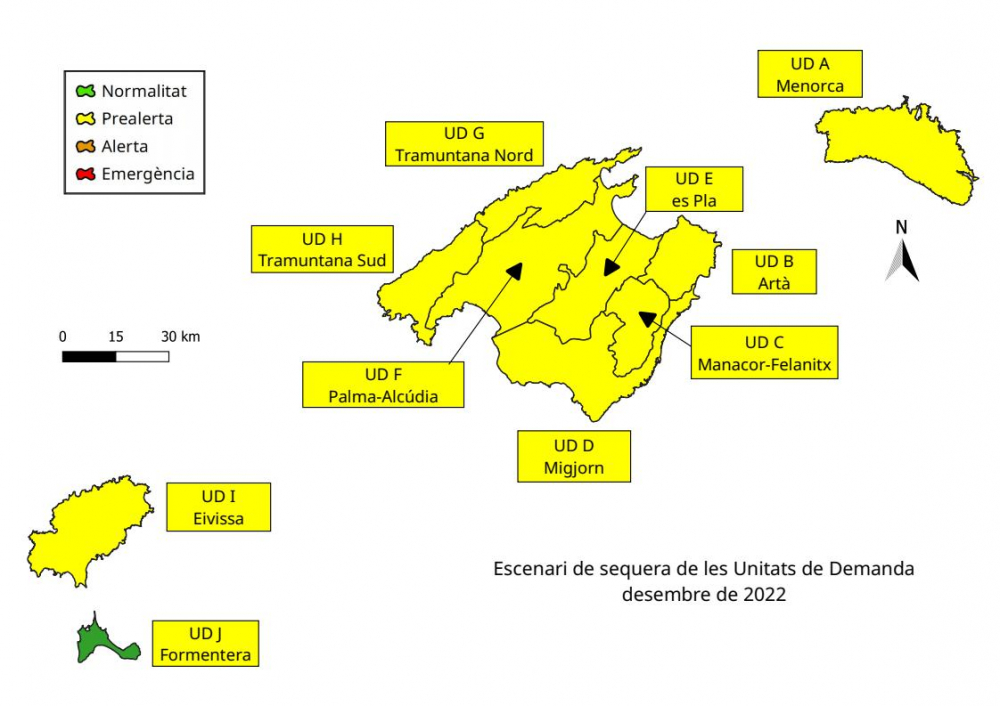 Las reservas hídricas de las Illes Balears se incrementan hasta el 55% 