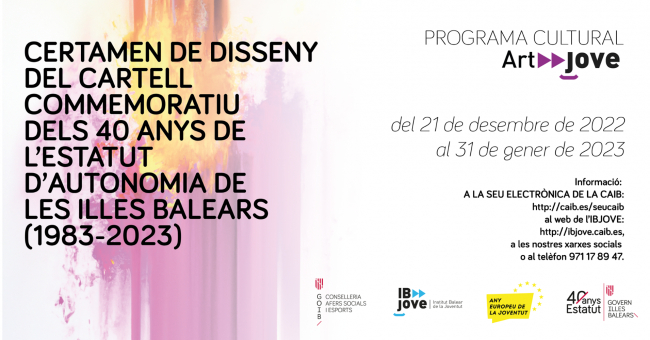 Convocatoria de un certamen para el diseño del cartel conmemorativo de los 40 años del Estatuto