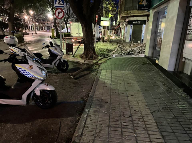 Viento fuerte con rachas muy fuertes en la noche de Sant Antoni