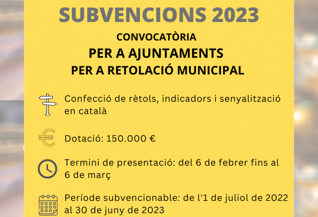 Política Lingüística dedica 150.000 euros a la rotulación municipal en catalán