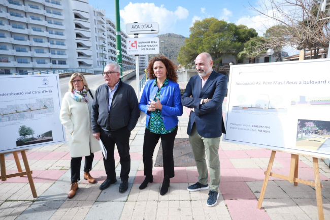 El Consell aporta 1,5 millones a la mejora y revitalitzación de una de les principales vías comerciales del puerto de Alcúdia