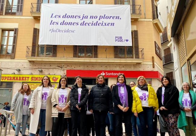 El PSIB-PSOE presenta la campaña para el 8M bajo el lema '#JoDecidesc' 