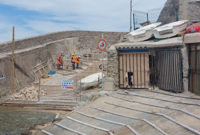 Ports IB reanuda las obras de mejora del puerto de Banyalbufar