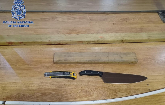 La Policía Nacional detiene a seis hombres por agredirse con palos y armas blancas