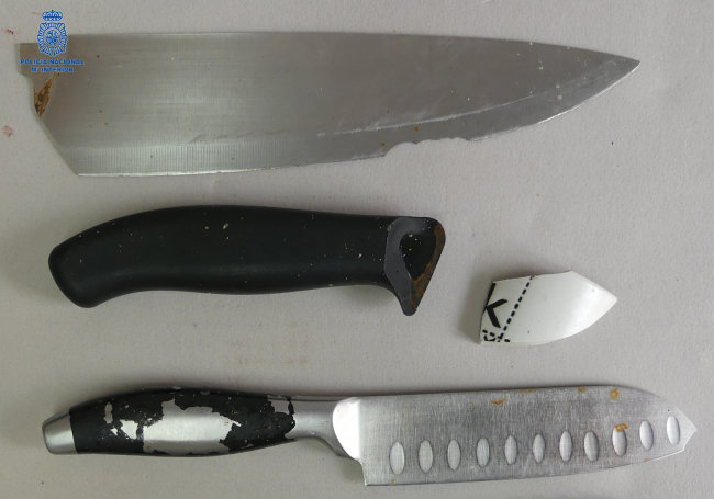 La Policía Nacional detiene a un joven que intentó apuñalar a varios compañeros de piso con un cuchillo