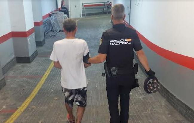 La Policía Nacional detiene a un hombre que provoca un incendio de unos arbustos provocando problemas en la circulación en Palma