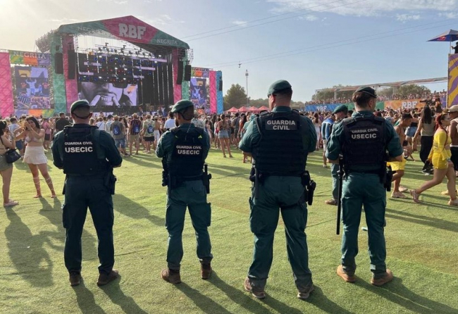 La Guardia Civil ha reforzado la seguridad durante el pasado fin de semana en el Reggaeton Beach Festival