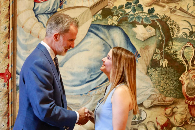 La presidenta Prohens asiste a la audiencia con Su Majestad el Rey en el Palacio Real de la Almudaina