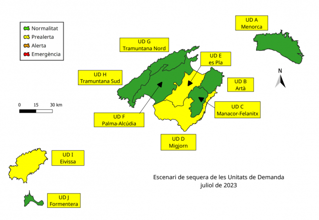 Las reservas hídricas de las Illes Balears se sitúan al 55% de su capacidad, 6 puntos por encima que el verano pasado