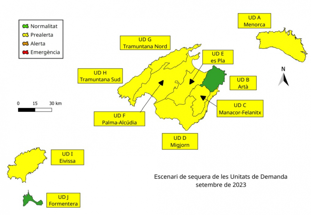 Las reservas hídricas de Balears se sitúan al 52%, 6 puntos porcentuales por encima que el mismo mes del año pasado