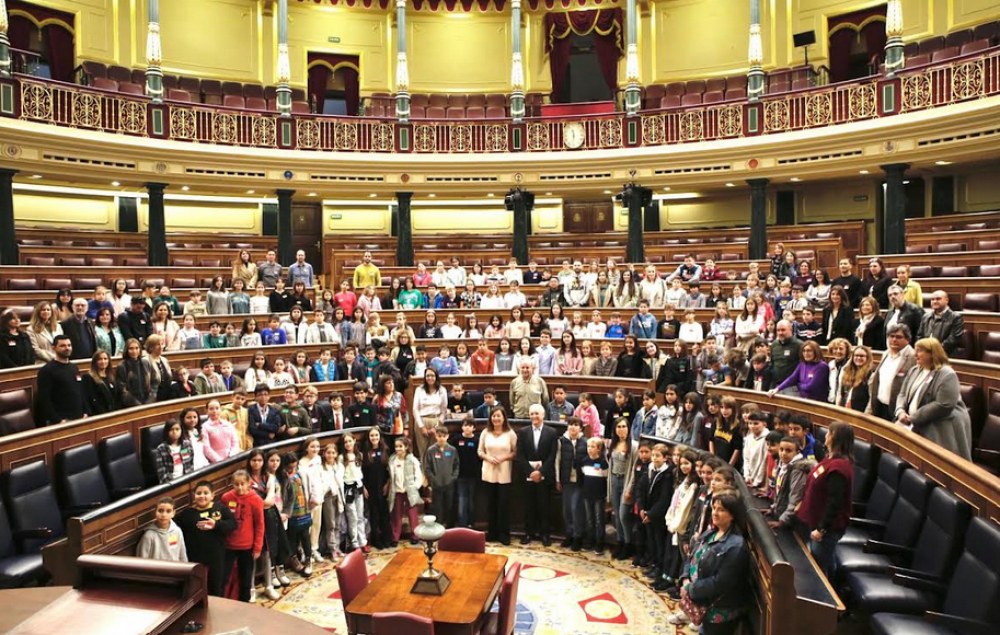 157 niños y niñas defienden los derechos de la infancia en el Congreso de los Diputados