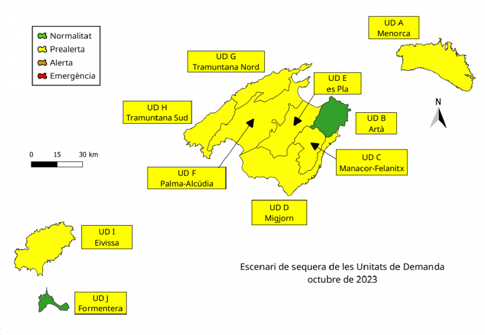Las reservas hídricas de las Illes Balears aumentan al 54%, superando las cifras del año pasado