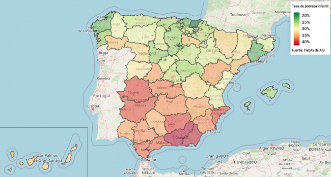 Baleares, la tercera región con menor tasa de riesgo de pobreza en menores de 18 años, con un 24,6%