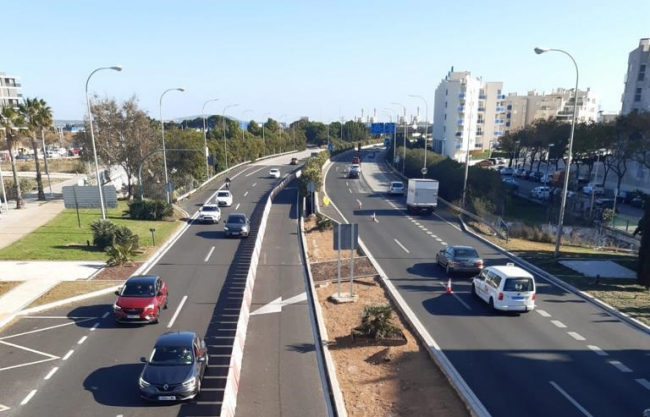 El Consell de Mallorca cerrará el carril bus-VAO a partir de las 10 de la mañana por obras en la mediana de la autopista del aeropuerto y evitar molestias en horas punta