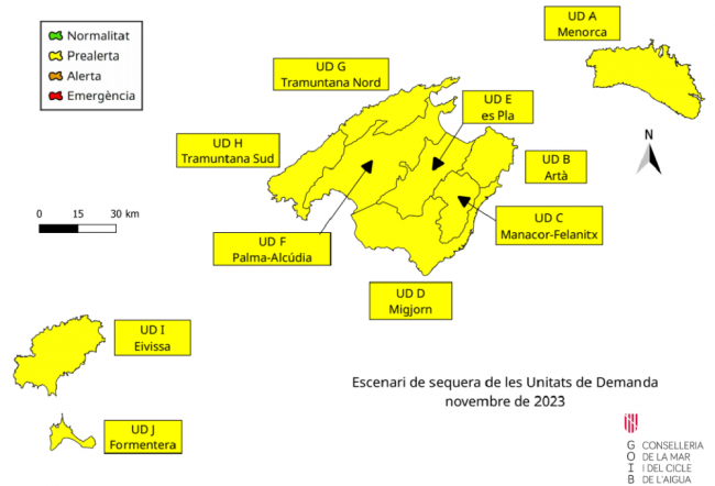 Las reservas hídricas de Balears se mantienen al 54%, a pesar de las escasas lluvias de noviembre
