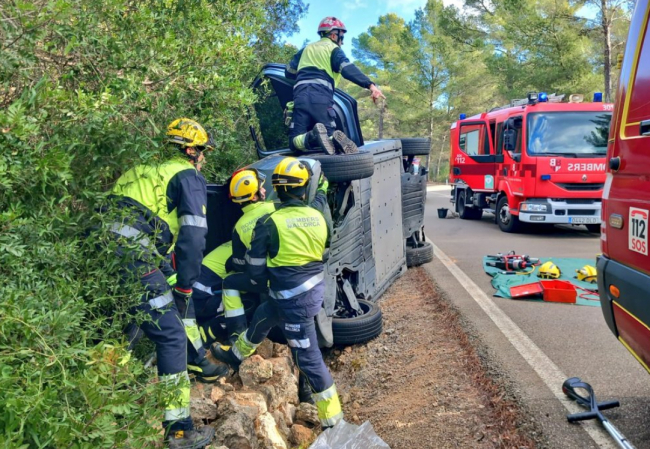 Accidente de tráfico en la carretera de Son Serra de Marina