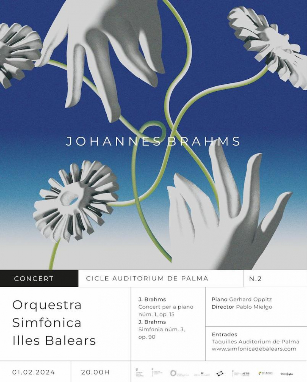 Johannes Brahms, protagonista en el segundo concierto de la Orquesta Sinfónica Illes Balears en el Auditorium de Palma