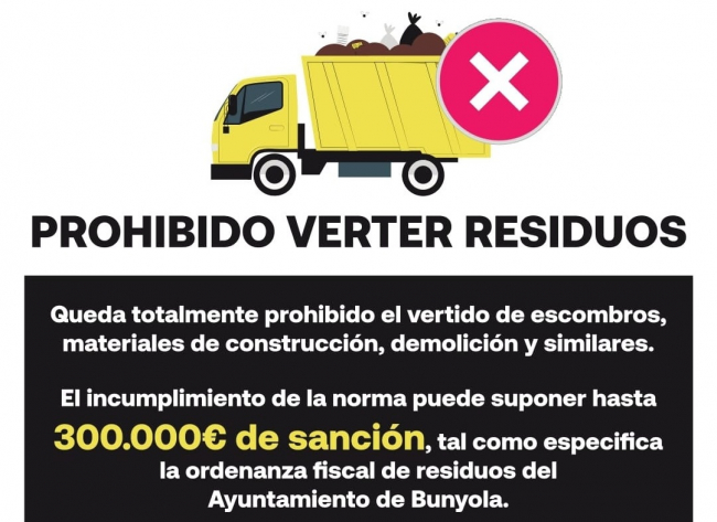 El Ayuntamiento de Bunyola tramita cuatro denuncias por vertidos ilegales en el Polígono de Ses Veles