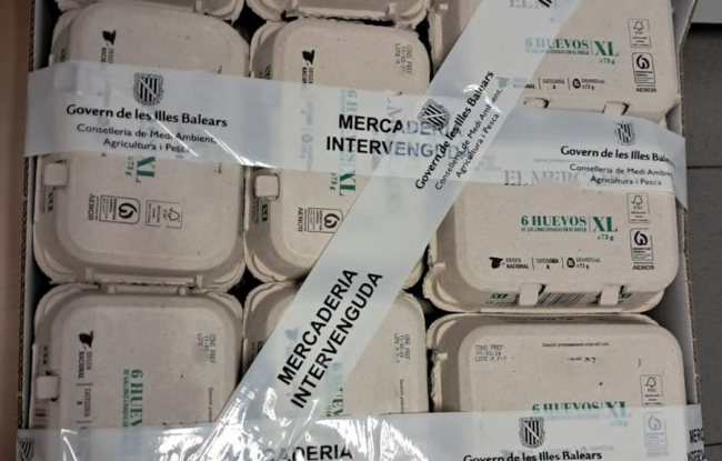 Intervienen una partida de huevos por presunto fraude en su calibrado