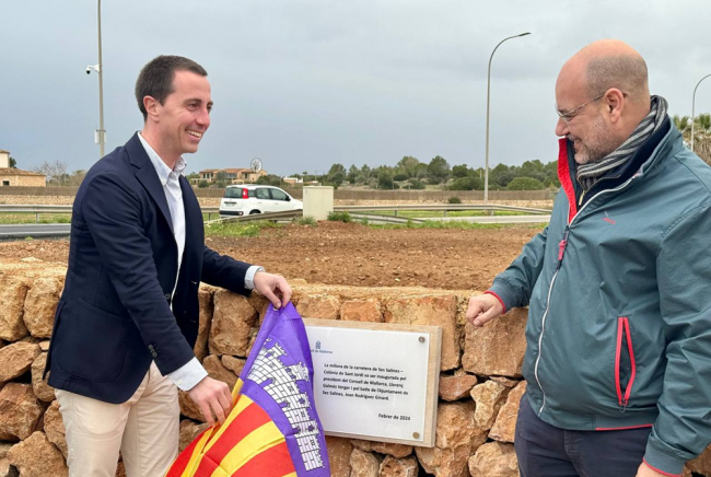 El presidente del Consell de Mallorca inaugura la reforma de la carretera de ses Salines en la Colònia de Sant Jordi