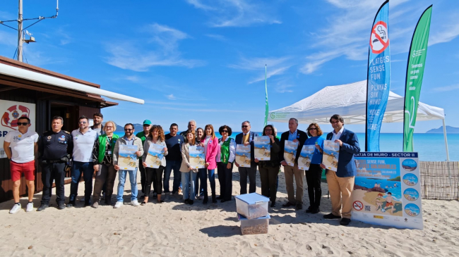 La Playa de Muro y la del Port de Sant Miquel se suman a la campaña Playas sin humo, playas saludables 2024 