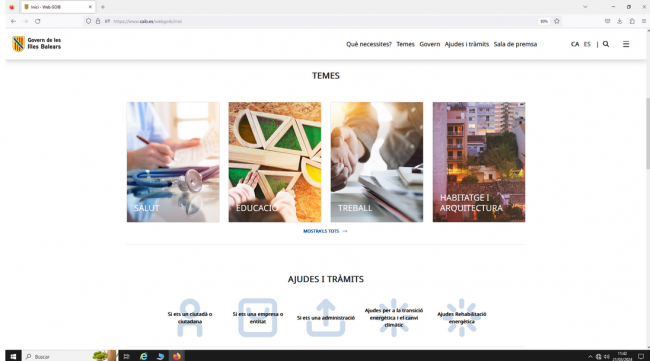 El Govern lanza la nueva página web de la CAIB 