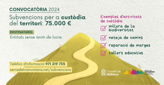 El Consell de Mallorca destina 75.000 euros para consolidar proyectos de custodia del territorio