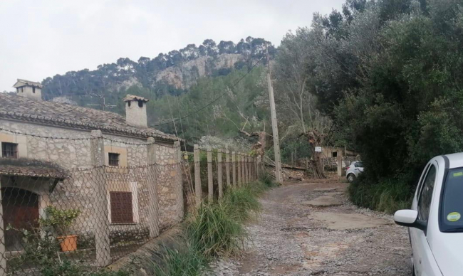 El Consell de Mallorca destinará un millón de euros de los remanentes de 2023 a la reparación del camino de Almadrà, en Alaró