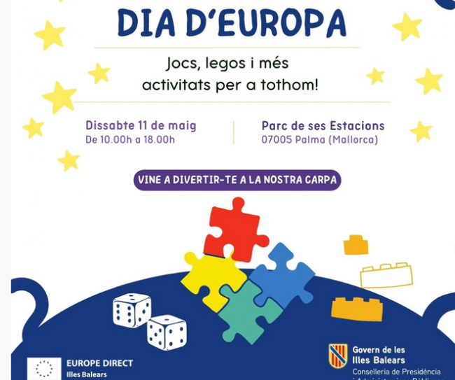 El Govern celebra el Día de Europa con actividades lúdicas e informativas para toda la familia 