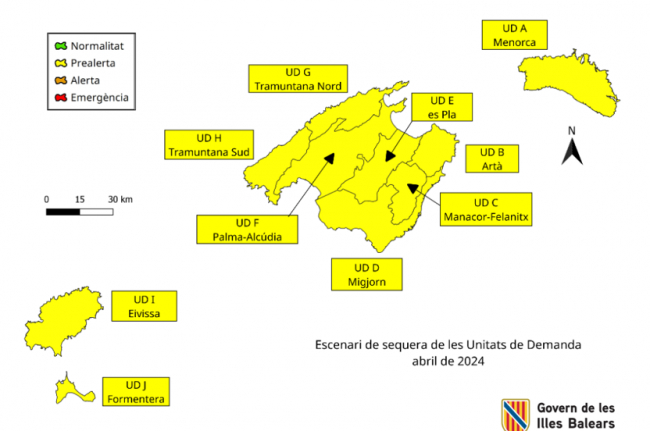 Las reservas hídricas de las Balears se sitúan al 53% en abril, pendientes de reflejar el impacto de las últimas precipitaciones