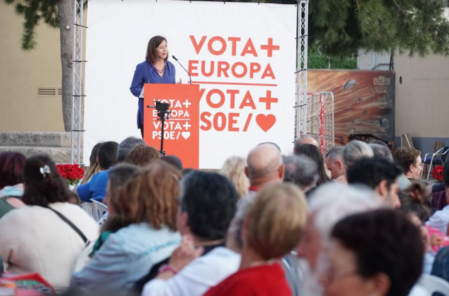 Francina Armengol pide el voto en el PSIB-PSOE porque “la ultraderecha que no quisimos en España el 23 de julio, no la tengamos en Europa el 9 de junio”