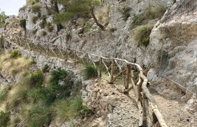 Finalizan los trabajos de rehabilitación del camino de Sa Talaia de Alcúdia, en la finca pública de la Victòria 