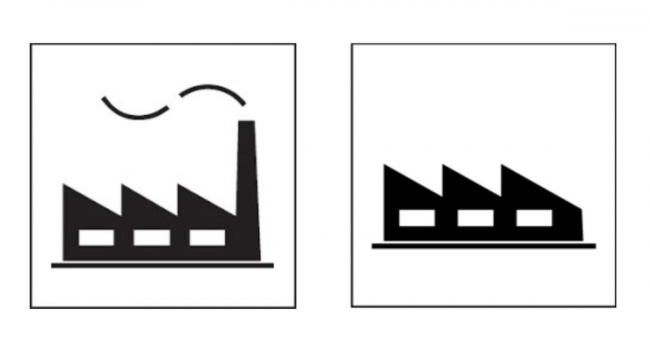 El Govern propone al Estado eliminar la chimenea y el humo de la señalética de polígonos industriales