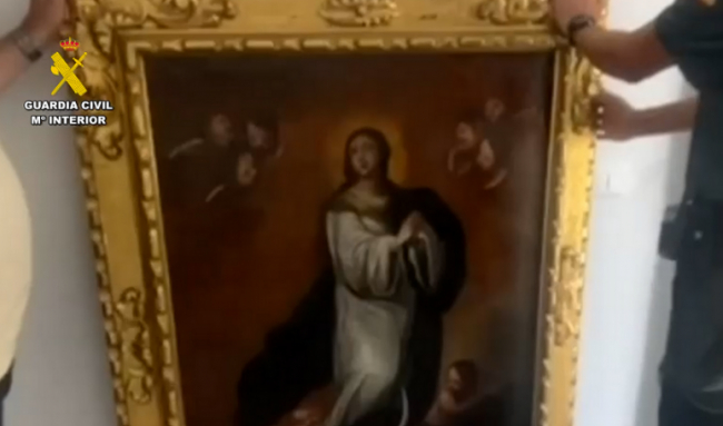 La Guardia Civil recupera una obra de arte del siglo XVIII valorada en 15.000 euros