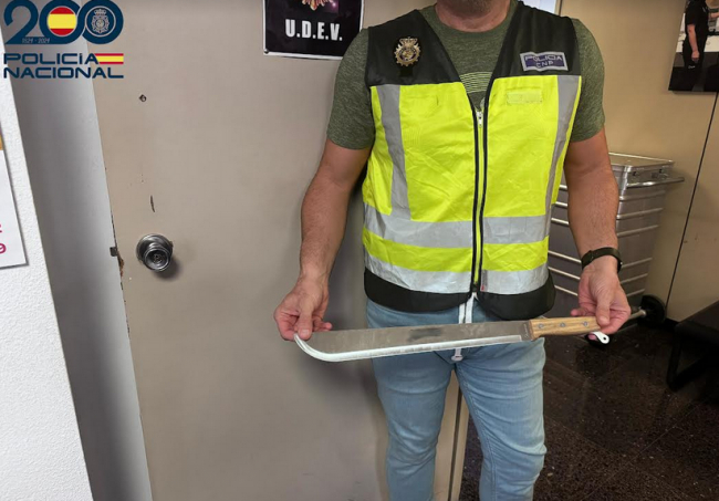 La Policía Nacional detiene a dos menores por robar con machetes y bates de beisbol en locales abiertos al público en Palma