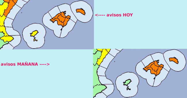 Temor en la sociedad Balear ante las lluvias y tormentas de este viernes y sábado