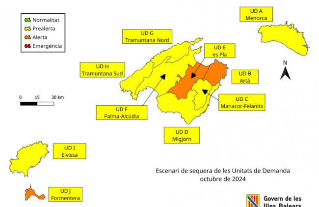 Las reservas hídricas en Baleares se mantienen al 46% durante el mes de octubre