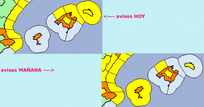 Hoy y mañana precipitaciones muy fuertes y persistentes, con tormenta y viento fuerte