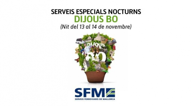 SFM pone en marcha servicios especiales con motivo de la revetla del Dijous Bo en Inca 