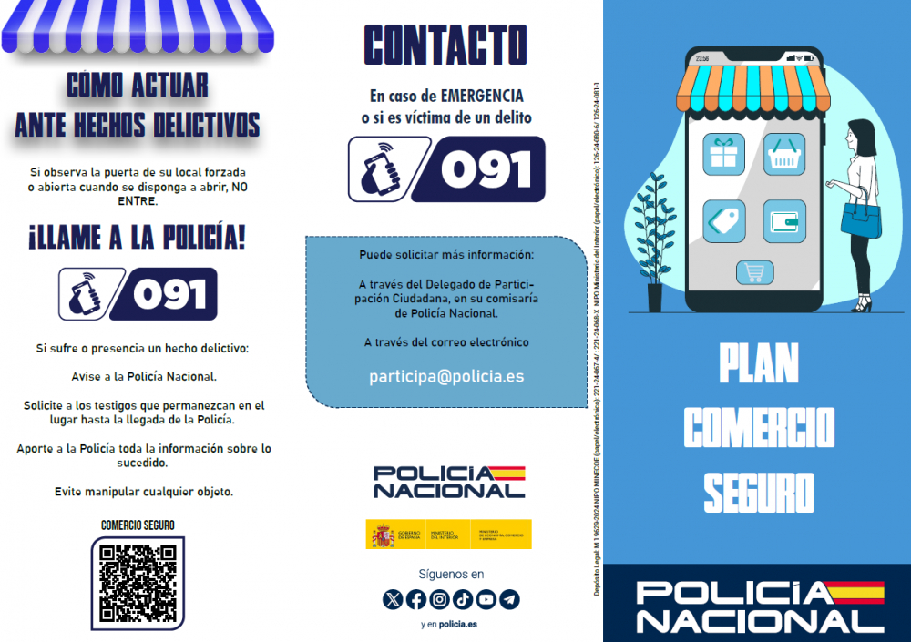 La Policía Nacional activa la Fase de Intensificación del “Plan Comercio Seguro” ante las fiestas próximas 