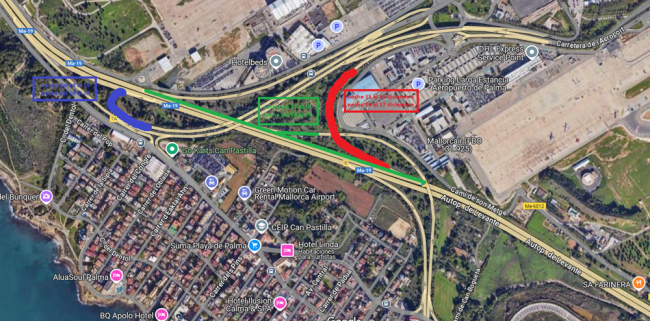 Cortes durante las noches, a partir del domingo, en la entrada y la salida del aeropuerto para mejorar el mal estado del asfalto