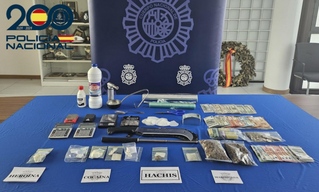 La Policía Nacional desmantela un punto de venta de droga y detiene a siete personas