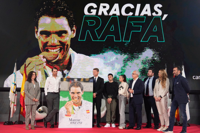 El mundo del deporte ovaciona a Rafa Nadal en el COE