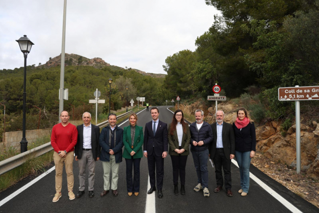 El Consell de Mallorca inaugura la reforma i la mejora de la seguridad de la carretera Andratx-Estellencs y la travesía de Banyalbufar