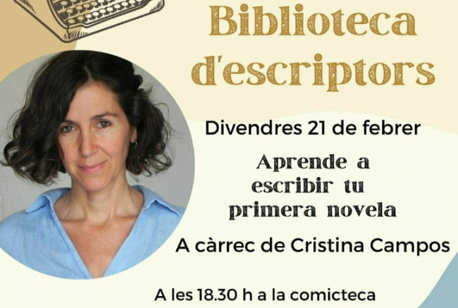 Cristina Campos participará en el ciclo de conferencias Biblioteca de Escritoras de la Biblioteca Pública de Palma «Can Sales»